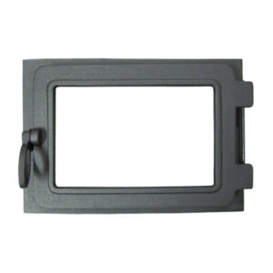 usa de soba din fonta prevazuta cu geam termorezistent